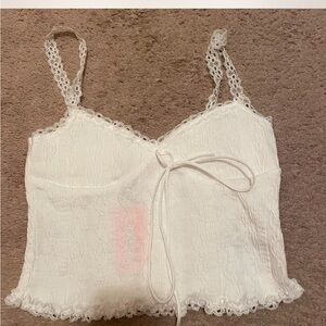 Edikted white lace tank size small new with tags never worn
